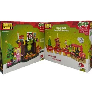 Grinchmas Eve Brick Craft & All Aboard The Grinch Express WHO Building Set NEW